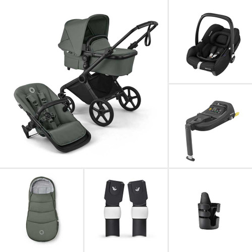 Bugaboo Cub Complete + Cabriofix i-Size & Base - Forest Green