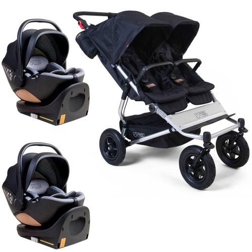 Mountain Buggy Duet Twin Travel System Bundle - Caviar