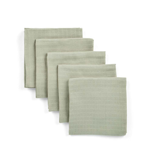 Mamas & Papas Muslin Squares (5 Pack) - Sage