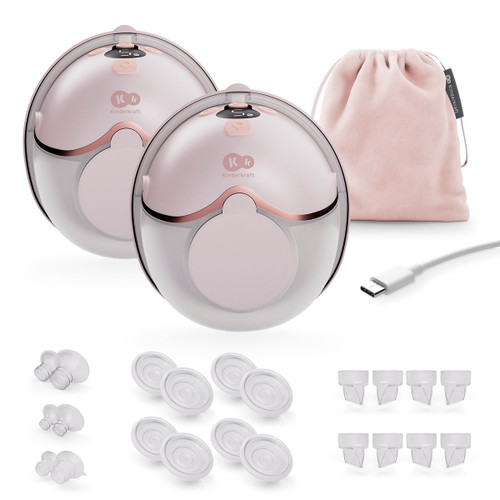 Kinderkraft MamaFlow Double Hands Free Single Breast Pump - Pink