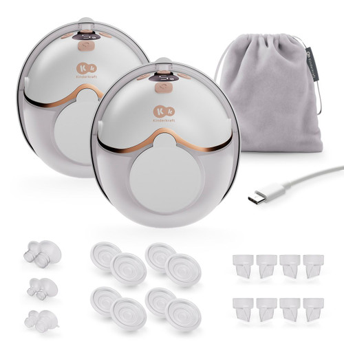 Kinderkraft MamaFlow Double Hands Free Single Breast Pump - Gold