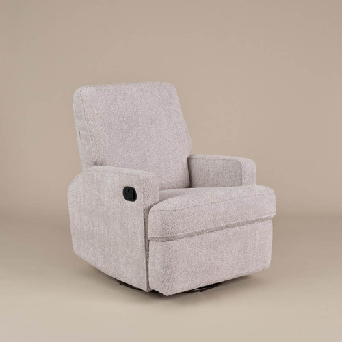Obaby Madison Swivel Glider Recliner Chair - Chenille Marshmallow