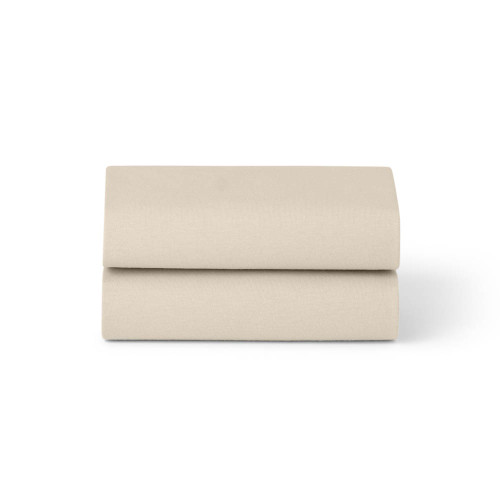 Snuz Twin Pack Moses Basket Sheets - Sand