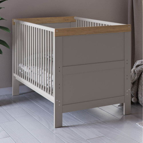 Little Acorns Florence Cot Bed - Cashmere/Oak