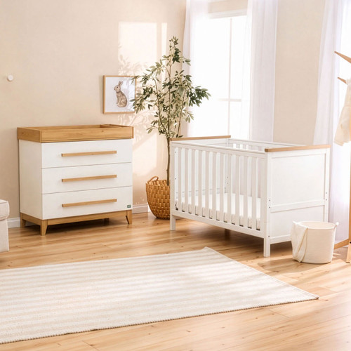 Tutti Bambini Misha Hallee 2 Piece Room Set - White/Golden Oak