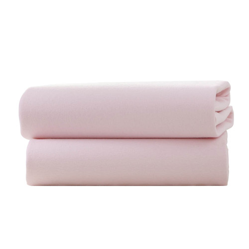 Clair De Lune 2 Pack Fitted Cot Bed Sheets - Pink