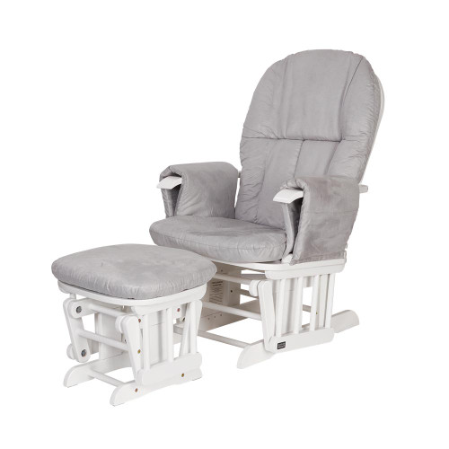 Tutti Bambini GC35 Glider Chair - White with Grey Cushions