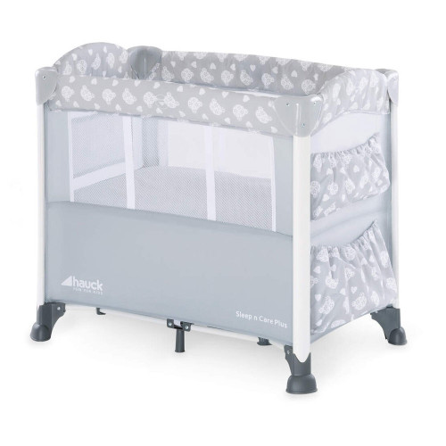 Hauck Sleep N Care Plus Travel Cot Teddy Grey