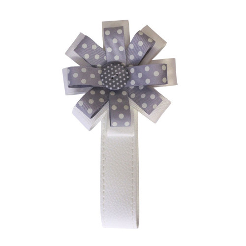 Babystyle Ribbon - Grey Polka