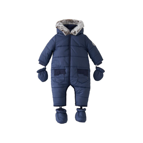 Silver Cross Quilted Pramsuit 0-3m - Navy