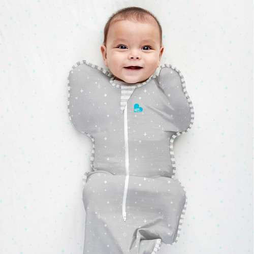 Love To Dream Swaddle UP Lite 0.2 TOG / M / Grey (lifestyle)