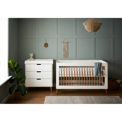 Obaby Maya 2 Piece Room Set - White with Natural