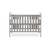 Obaby Grace Mini Cot Bed + Mattress - Taupe Grey