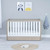 Babymore Luno Cot Bed with Drawer - Oak/White
