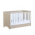 Babymore Veni Cot Bed with Drawer - Oak/White