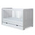 Ickle Bubba Pembrey Cot Bed & Under Drawer - Ash Grey & White