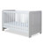 Ickle Bubba Pembrey Cot Bed & Changing Unit - Ash Grey & White