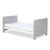 Ickle Bubba Pembrey Cot Bed & Changing Unit - Ash Grey & White