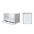Ickle Bubba Pembrey Cot Bed, Under Drawer & Changing Unit - Ash Grey & White