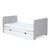 Ickle Bubba Pembrey Cot Bed, Under Drawer & Changing Unit - Ash Grey & White