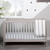 Ickle Bubba Pembrey Cot Bed, Under Drawer, Cot Top Changer and Tall Chest - Ash Grey