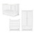 Ickle Bubba Snowdon 4 in 1 Mini 3 Piece Room Set - White