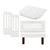 Gaia Serena Complete Sleep Cot Bed+/ Co-Sleep & Dresser Room Set - White/Walnut