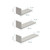Tutti Bambini Rio L-Shaped Wall Shelves (Set of 3) - Dove Grey