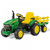 Peg Perego John Deere Ground Force 12V Battery Operated Tractor with Trailer