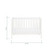 Tutti Bambini Essentials Caterina Mini Cot Bed - White