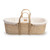 Clair de Lune Organic Palm Moses Basket - Natural Cream