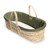 Clair de Lune Organic Palm Moses Basket - Forest Green