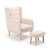 Babymore Lux Nursing Chair with Stool - Cream