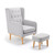 Babymore Lux Nursing Chair with Stool - Grey