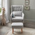 Babymore Lux Nursing Chair with Stool - Grey