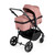 Ickle Bubba Comet Stratus Travel System - Black/Dusky Pink/Black