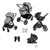 Ickle Bubba Comet Stratus Travel System - Black/Space Grey/Black