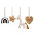 Little Green Sheep Curved Wooden Baby Play Gym & Charms Set - Midnight Giraffe