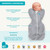 Love To Dream Swaddle UP Original Size M - Dusty Blue