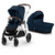 Cybex Gazelle S Silver + Carrycot - Ocean Blue