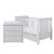 Babymore Stella Sleigh 2 Piece Room Set + FREE Fibre Mattress - Grey