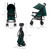 Kinderkraft Tik Stroller - Green Forest