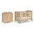 Boori Alice 2 Piece Room Set (with 3 Drawer Chest Changer) - Almond