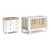 Boori Turin 2 Piece Room Set (with 3 Drawer Chest) - White & Almond