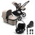 Bugaboo Fox 5 Complete + Cloud T & Base - Black/Desert Taupe