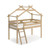 Boori Forest Teepee Loft Bed with Tent Canopy - Cherry & Almond