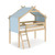 Boori Forest Teepee Loft Bed with Tent Canopy - Blueberry & Almond