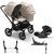 Bugaboo Donkey 5 Duo Complete + Cloud T & Base - Black/Desert Taupe