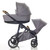 Mee-Go Uno+ Twin Pushchair & Accessories - Grey/Chrome