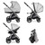 Bebecar Flowy Trio 3-in-1 Travel System - Light Grey/Black (424)